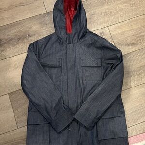 Jacadi Charcoal Jacket with Red Lining
